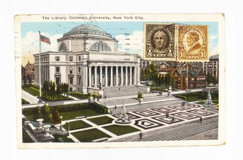 STANY ZJEDNOCZONE, NOWY JORK - BIBLIOTEKA, UNIWERSYTET COLUMBIA 1926