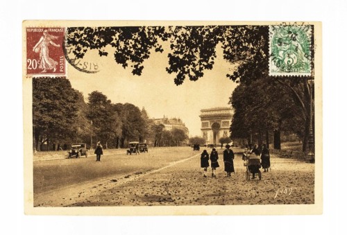 FRANCJA, PARYŻ - ŁUK TRIUMFALNY, SAMOCHODY 1926