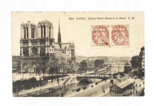 FRANCJA, PARYŻ - KATEDRA NOTRE-DAME 1926