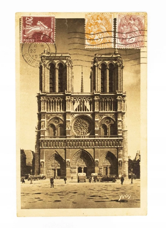 FRANCJA, PARYŻ - KATEDRA NOTRE-DAME 1926