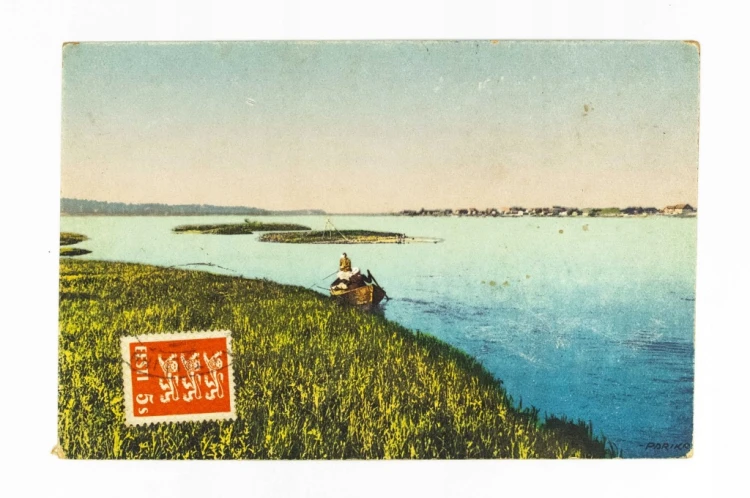 ESTONIA, PARNAWA - WIDOK NA RZEKĘ 1931