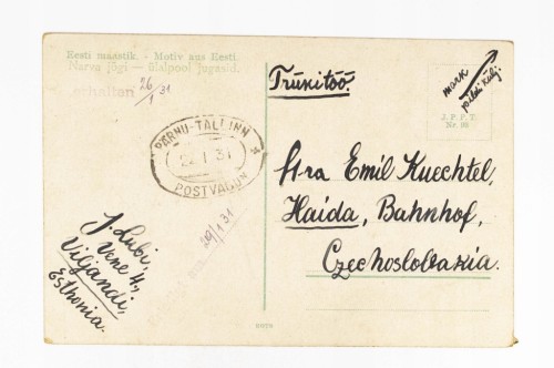 ESTONIA, PARNAWA - WIDOK NA RZEKĘ 1931