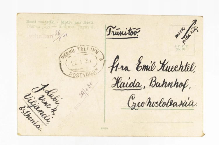 ESTONIA, PARNAWA - WIDOK NA RZEKĘ 1931