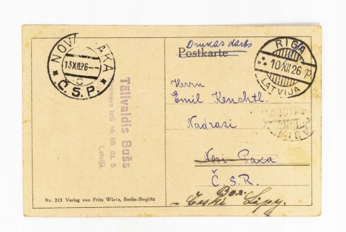 ŁOTWA, RYGA - SZKOŁA HANDLOWA 1926