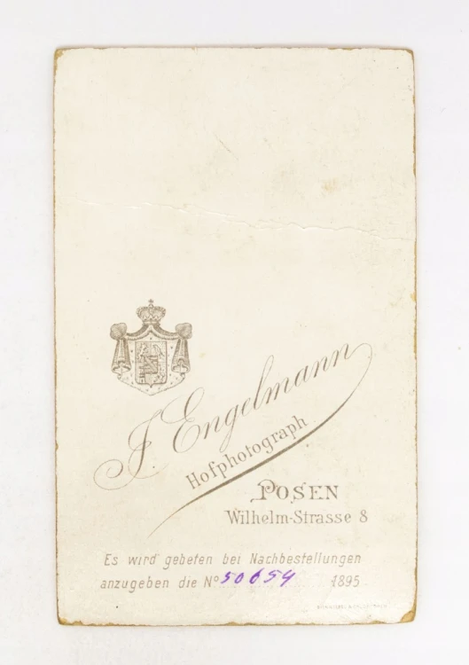 STARA FOTOGRAFIA - KOBIETA W SUKNI, ATELIER ENGELMANN, POZNAŃ 1895