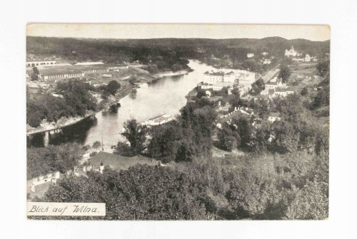 WILNO - PANORAMA MIASTA, WIDOK NA RZEKĘ, FELDPOST 1916