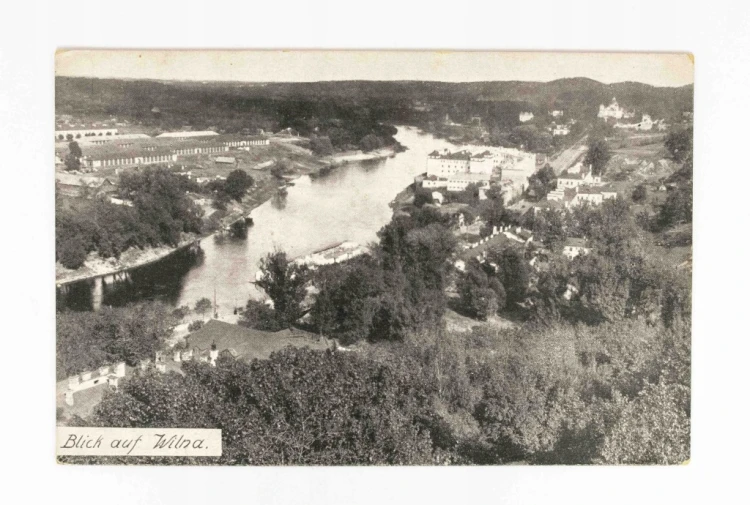 WILNO - PANORAMA MIASTA, WIDOK NA RZEKĘ, FELDPOST 1916