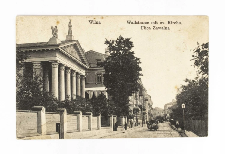 WILNO - ULICA ZAWALNA, KOŚCIÓŁ 1916