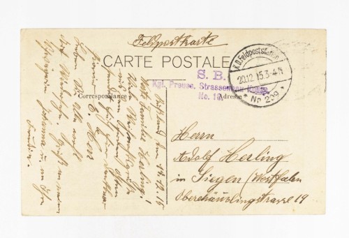 WILNO - ULICA ŚWIĘTOJERSKA, FELDPOST 18 PUŁK PRUSKI 1915