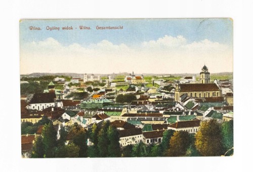 WILNO - PANORAMA MIASTA, FELDPOST 1917
