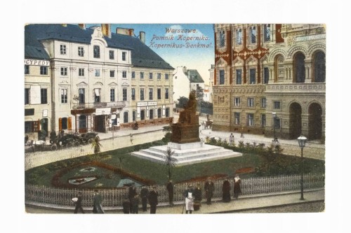 WARSZAWA - POMNIK KOPERNIKA, PAŁAC STASZICA 1915