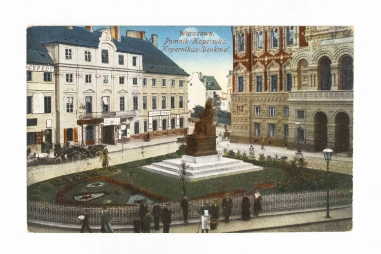 WARSZAWA - POMNIK KOPERNIKA, PAŁAC STASZICA 1915