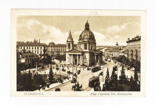 WARSZAWA - PLAC I KOŚCIÓŁ ŚW. ALEKSANDRA II RP