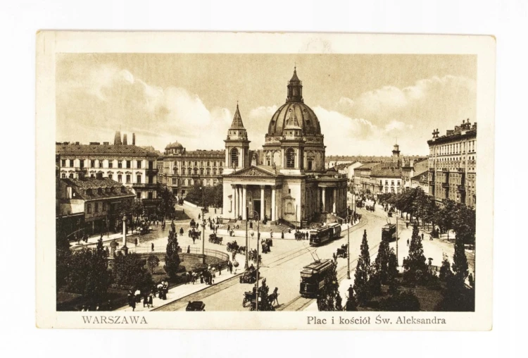 WARSZAWA - PLAC I KOŚCIÓŁ ŚW. ALEKSANDRA II RP