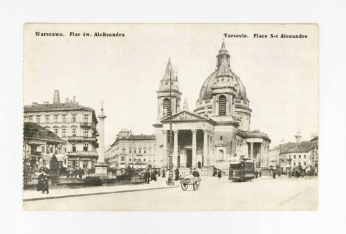 WARSZAWA - PLAC ŚW. ALEKSANDRA, TRAMWAJ, POCZ. XX WIEKU