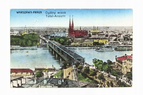 WARSZAWA - PRAGA, PANORAMA MIASTA, FELDPOST 1915