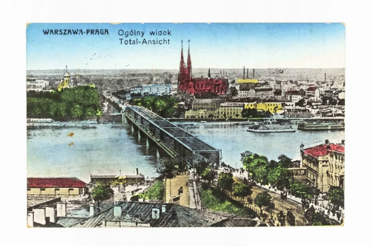 WARSZAWA - PRAGA, PANORAMA MIASTA, FELDPOST 1915