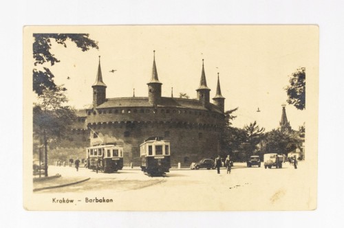 KRAKÓW - BARBAKAN, TRAMWAJ LATA 40/50