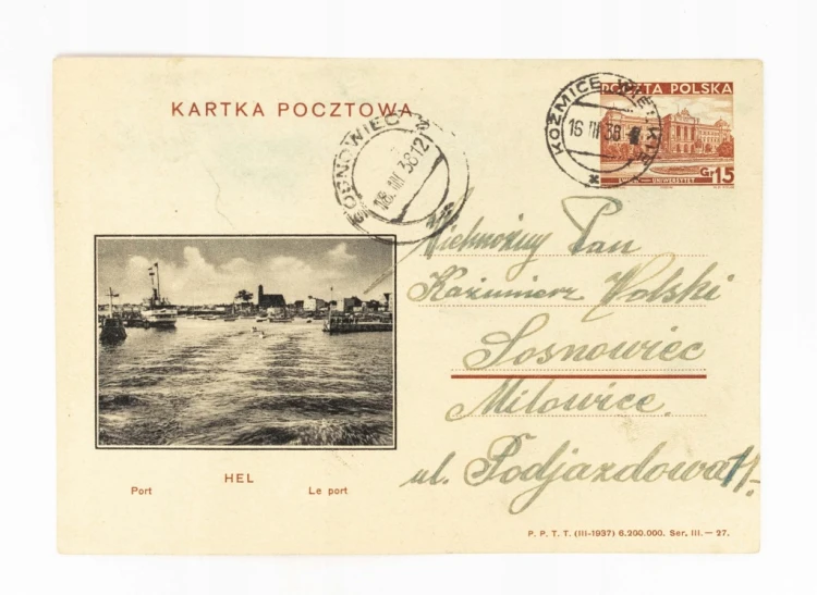 HEL - PORT, KOŹMICE WIELKIE / MILOWICE, SOSNOWIEC 1938