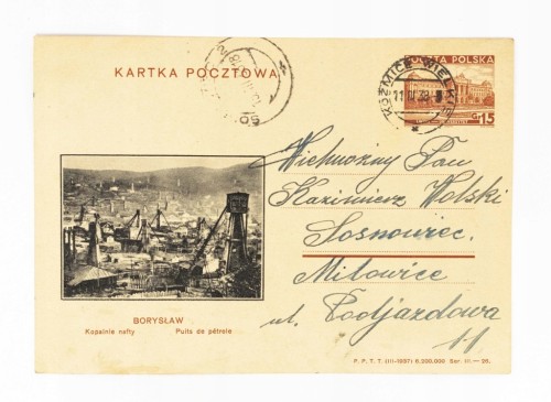 BORYSŁAW - KOPALNIE NAFTY, KOŹMICE WIELKIE / MILOWICE, SOSNOWIEC 1938