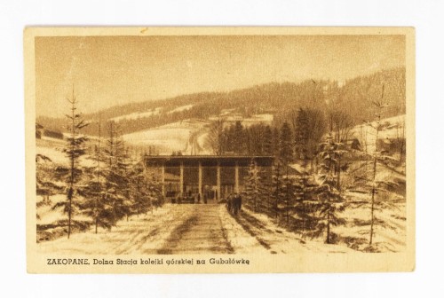 ZAKOPANE - DOLNA STACJA KOLEJKI NA GUBAŁÓWKĘ 1948