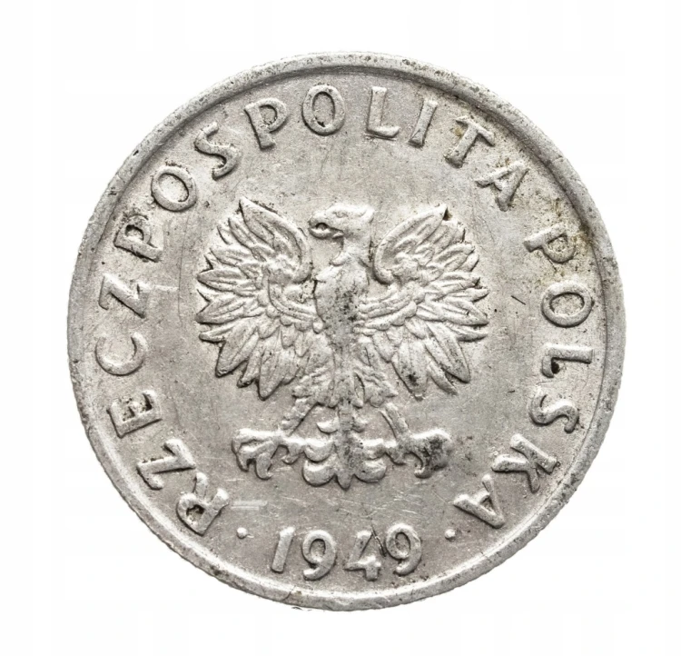 Polska, PRL, 5 groszy 1949, aluminium