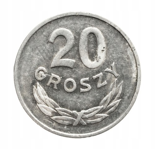 Polska, PRL, 20 groszy 1949, aluminium