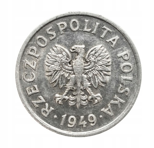 Polska, PRL, 20 groszy 1949, aluminium