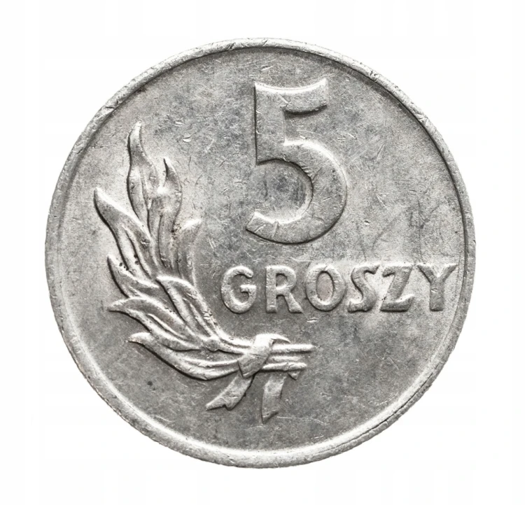 Polska, PRL, 5 groszy 1949, aluminium