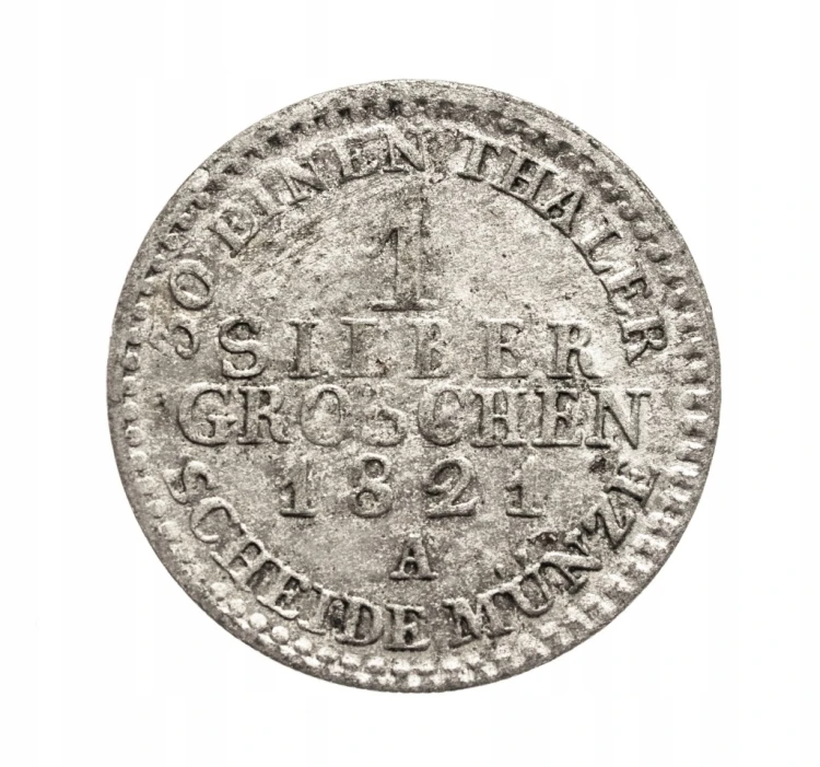 Prusy, Fryderyk Wilhelm III, Grosz srebrny 1821-A, Berlin