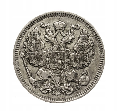 Rosja, Mikołaj II 1894-1917, 20 kopiejek 1909 rok.