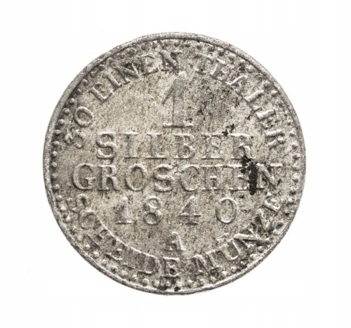 Saksonia-Weimar-Eisenach, Karol Fryderyk, 1 silbergroschen 1840 A rok.