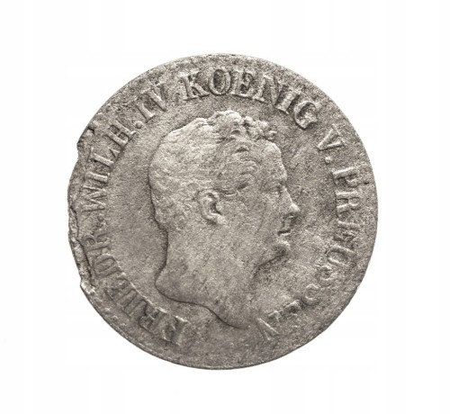 Niemcy, Prusy, Fryderyk Wilhelm IV, 1/2 srebrnego grosza 1841 A rok.