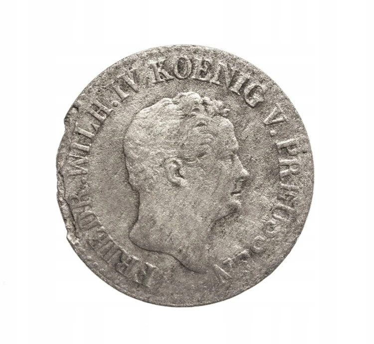 Niemcy, Prusy, Fryderyk Wilhelm IV, 1/2 srebrnego grosza 1841 A rok.