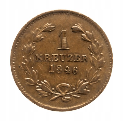 Niemcy, Badenia, Leopold, 1 krajcar 1846 rok