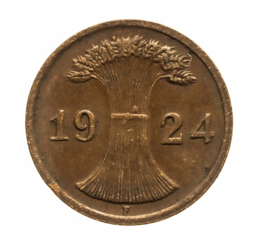 Niemcy, Republika Weimarska, 2 Rentenpfennig 1924 / F, Stuttgart