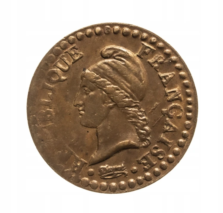 Francja, Pierwsza republika (1794 - 1803), 1 centym L'AN7 (1798) rok.