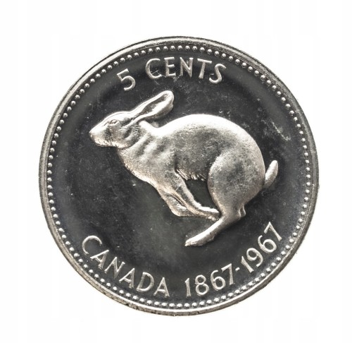 Kanada, Elżbieta II, 5 centów 1967 rok.