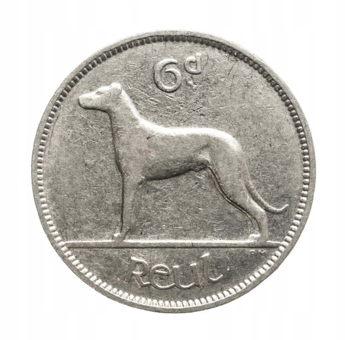 Irlandia, 6 pensów, 1939 rok.