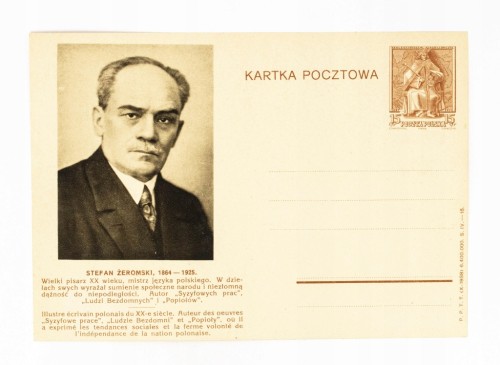 STARA POCZTÓWKA - STEFAN ŻEROMSKI 1938