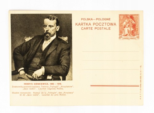 STARA POCZTÓWKA - HENRYK SIENKIEWICZ 1938