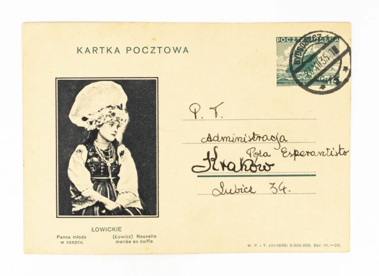ŁOWICZ - PANNA MŁODA, BYDGOSZCZ / CZASOPISMO POLA ESPERANTISTO, KRAKÓW 1935