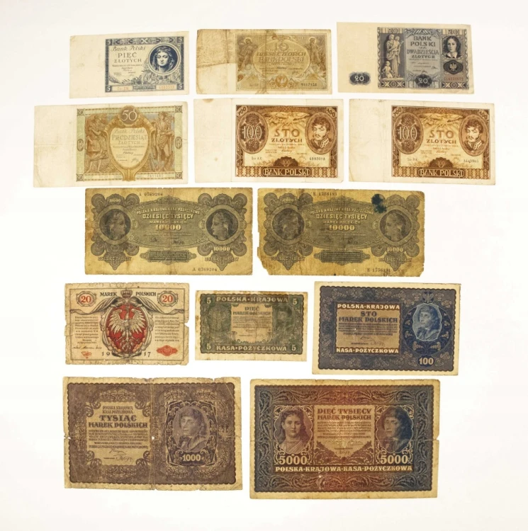 ZESTAW BANKNOTÓW POLSKICH 1916-1936 (nr 30)