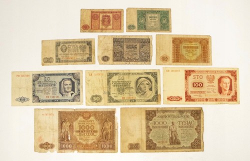 ZESTAW BANKNOTÓW POLSKICH 1946-1948 (nr 34)