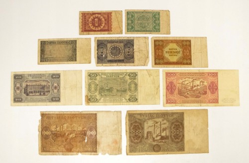 ZESTAW BANKNOTÓW POLSKICH 1946-1948 (nr 34)