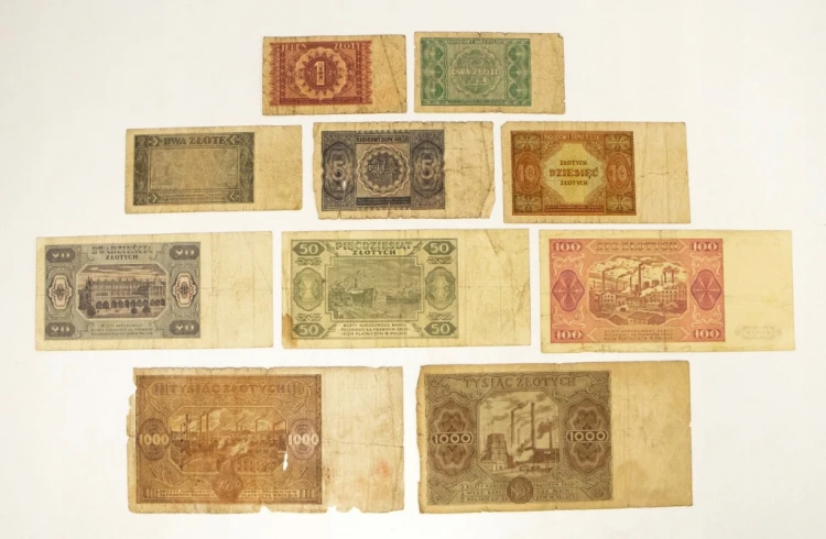 ZESTAW BANKNOTÓW POLSKICH 1946-1948 (nr 34)