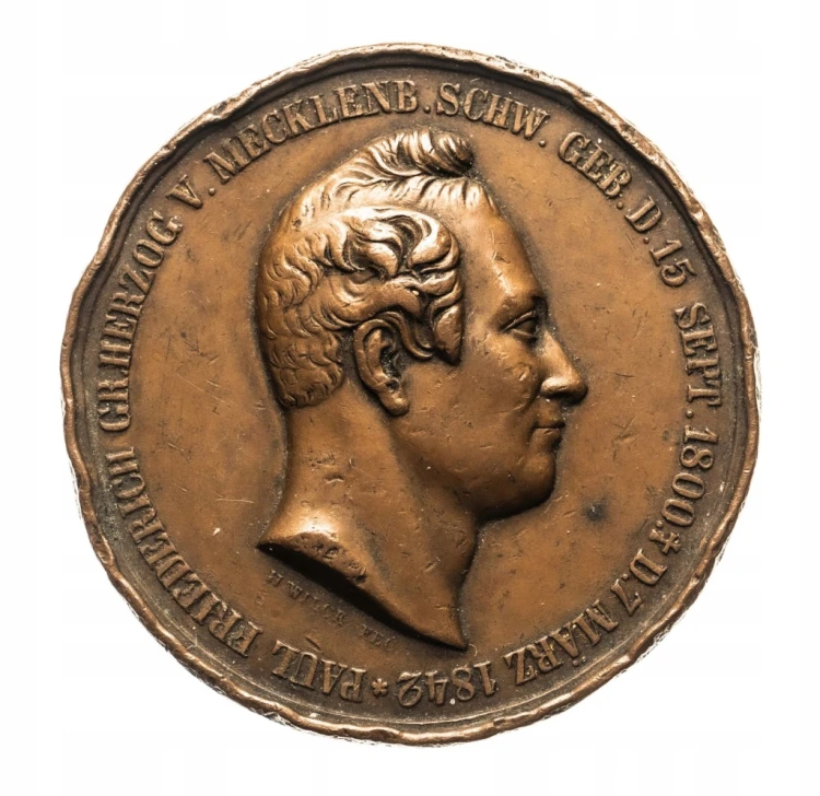 Niemcy, Mecklenburg - Schwerin, Pomnik Paula Friedricha Schwerinie 1849