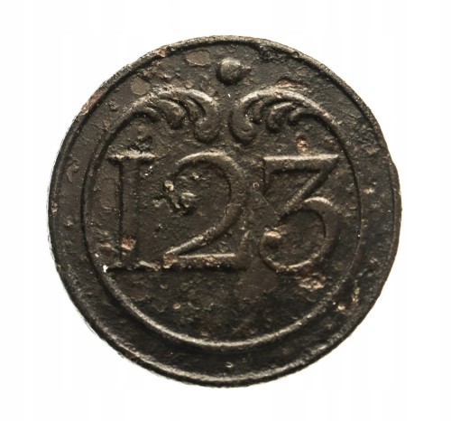 Francja, guzik napoleoński, 123 Pułk Piechoty Liniowej