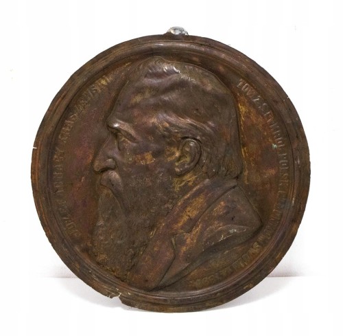 Polska, plakieta Józef Ignacy Kraszewski, Bracia Henneberg 1880