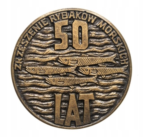 Polska, medal 50 lat Zrzeszenia Rybaków Morskich, Gdynia 1997